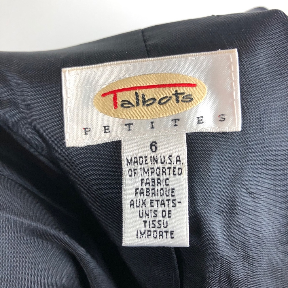 Talbots Button Blazer Jacket Stripe Pockets Work - image 5
